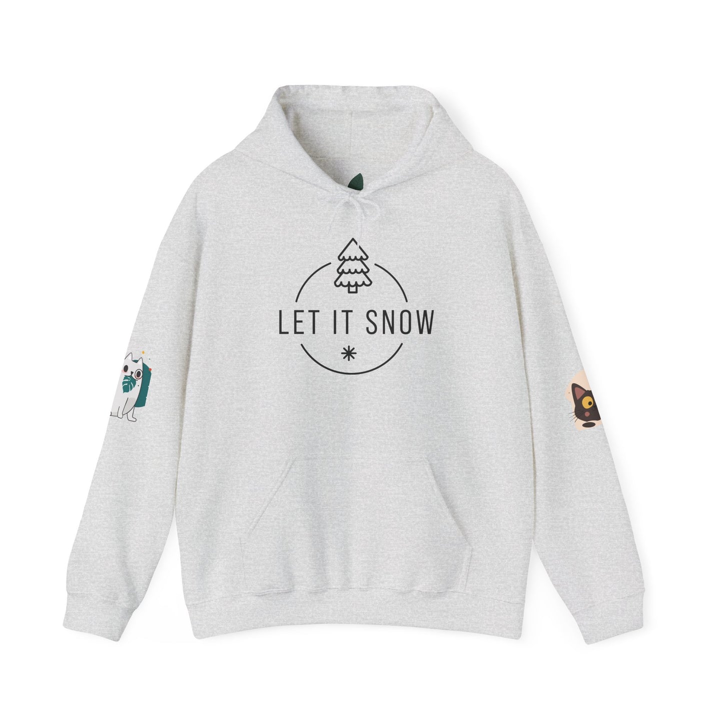 Christmas Winter Deer Hoodie with Let It Snow Design - Unisex