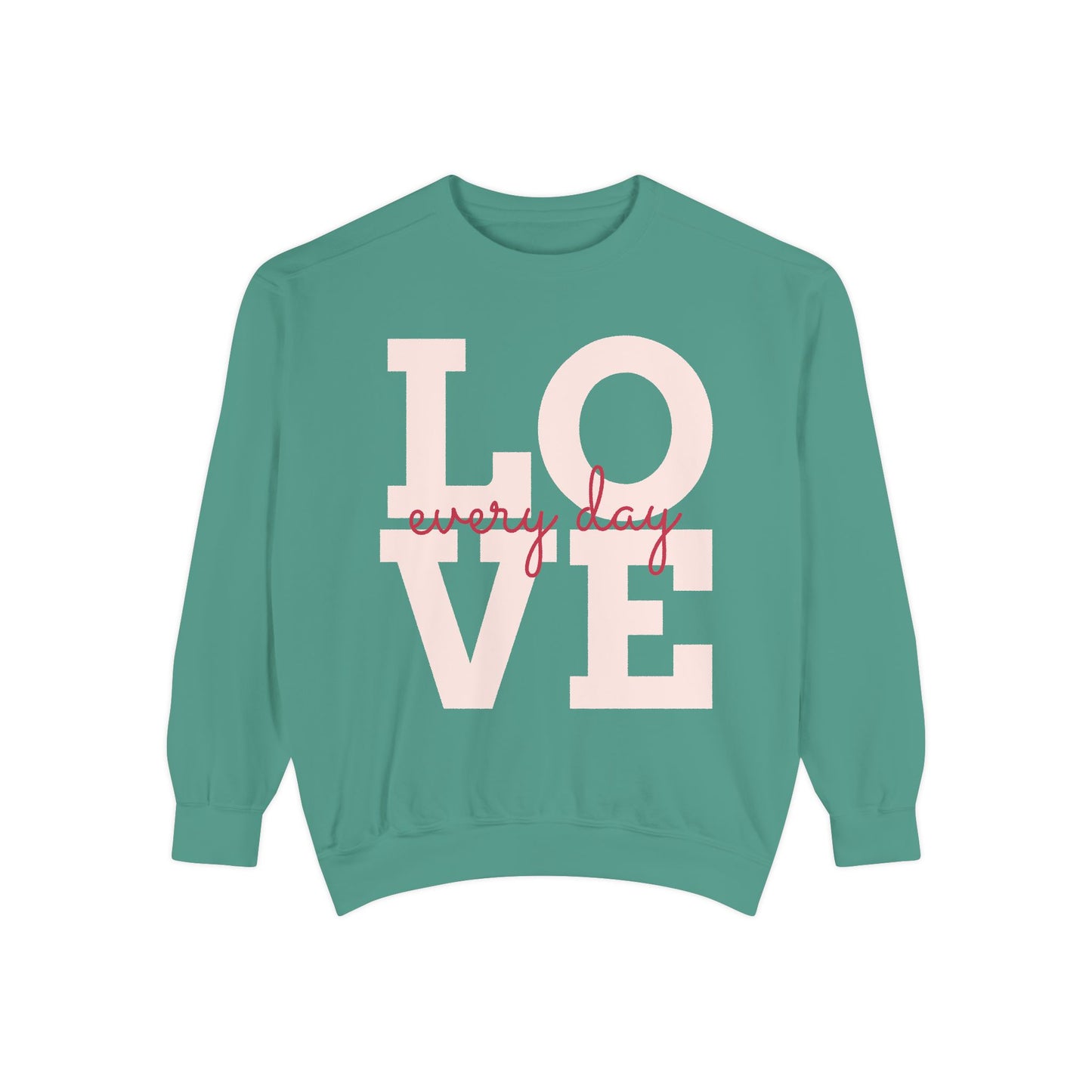 Love Everyday Unisex Sweatshirt - Self Love Texting Design - 80% Cotton Comfort - Winter Fashion