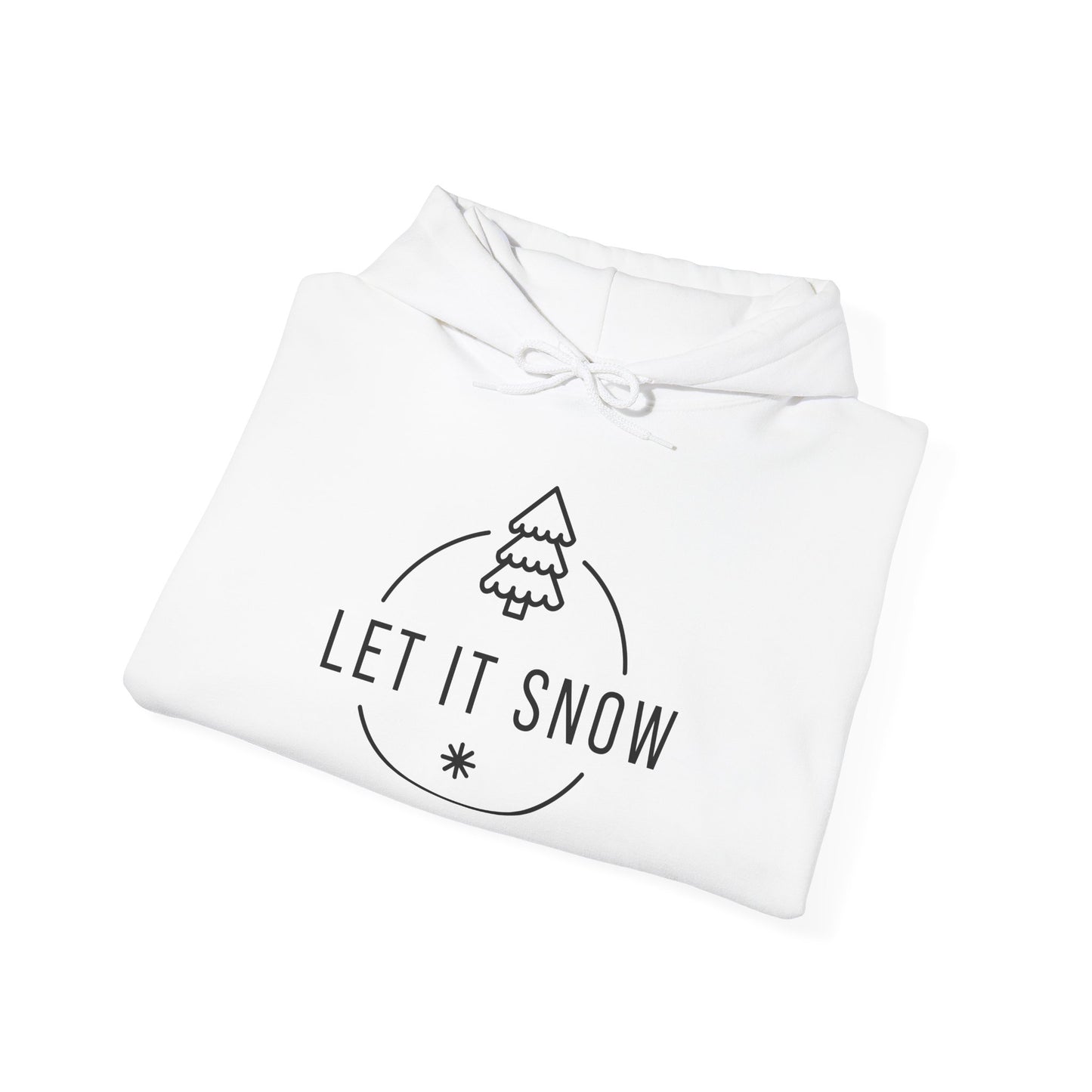 Christmas Winter Deer Hoodie with Let It Snow Design - Unisex