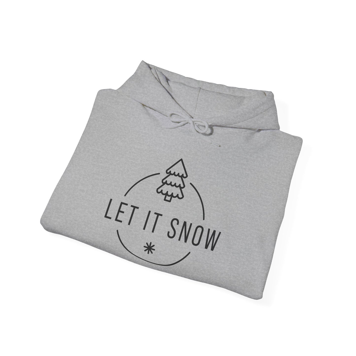 Christmas Winter Deer Hoodie with Let It Snow Design - Unisex