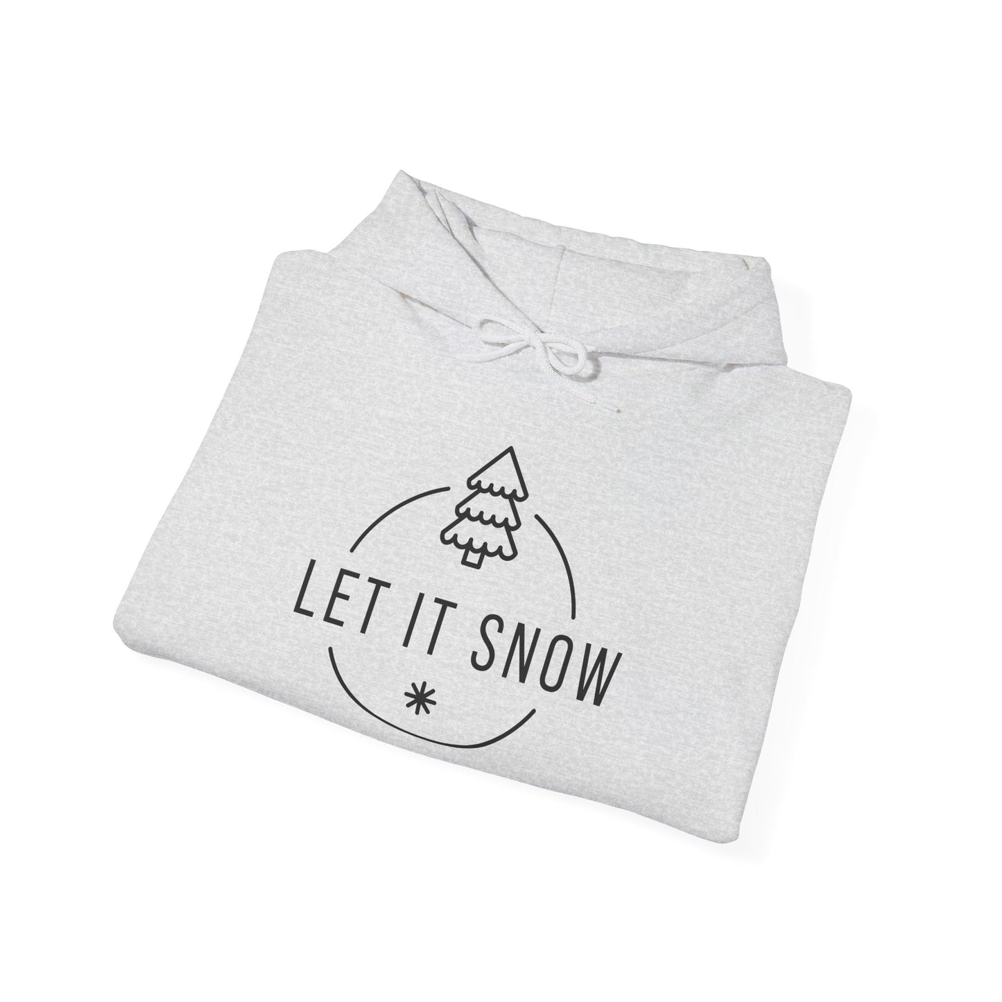 Christmas Winter Deer Hoodie with Let It Snow Design - Unisex