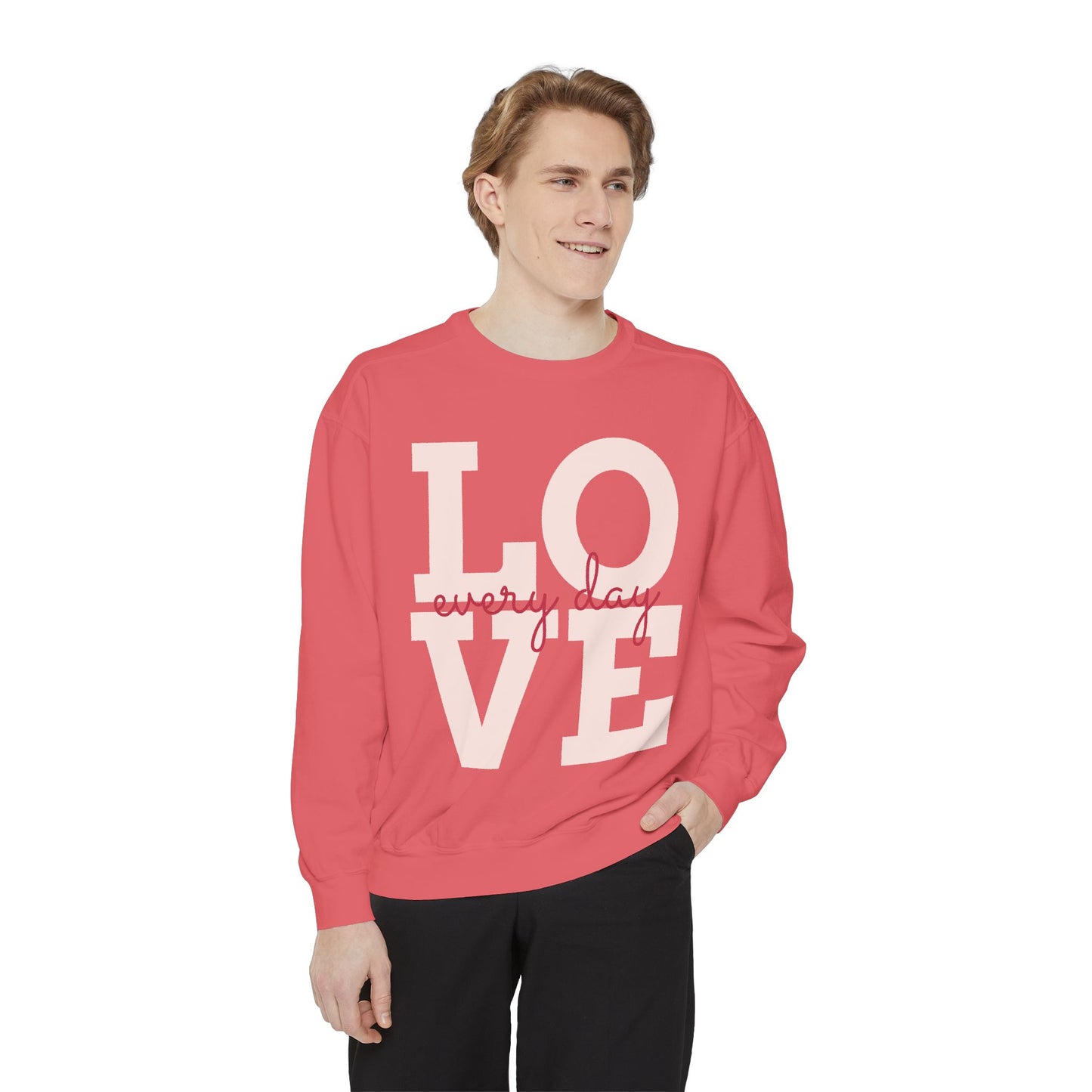 Love Everyday Unisex Sweatshirt - Self Love Texting Design - 80% Cotton Comfort - Winter Fashion