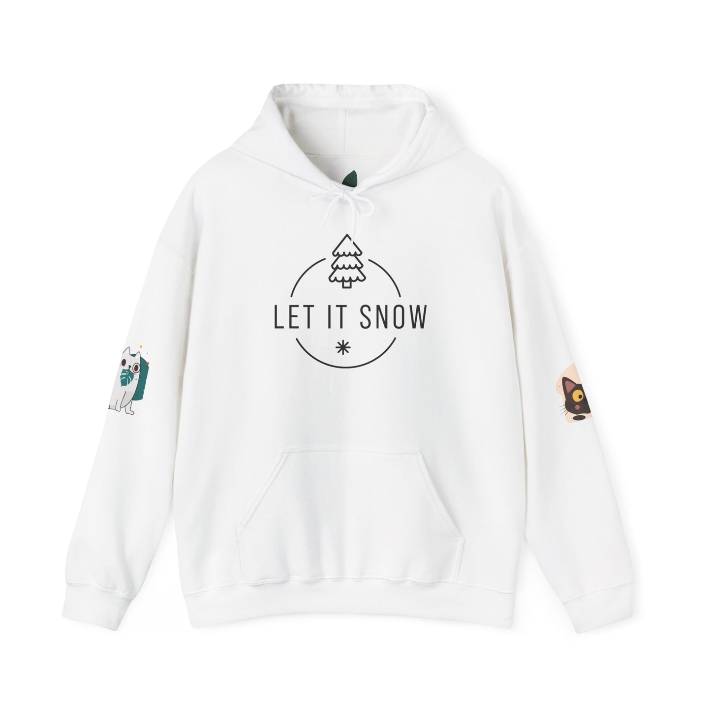 Christmas Winter Deer Hoodie with Let It Snow Design - Unisex